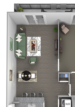 Anson on Palmer Ranch - A2 - 1 Bedroom and 1 bath - 3D floor plan Anson on Palmer Ranch - A2 - 1 Bedroom and 1 bath - 3D floor plan